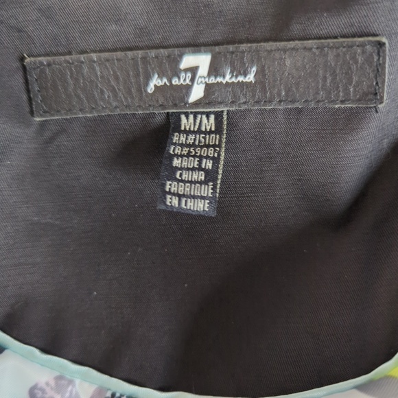 7 for all mankind Black Trench Coat Belted - Picture 5 of 11